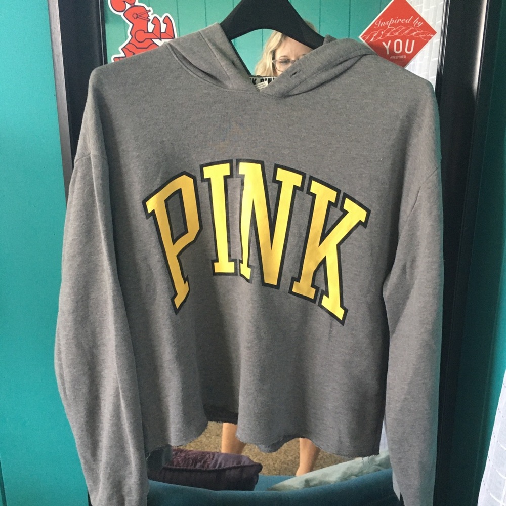 VS Pink cropped hoodie